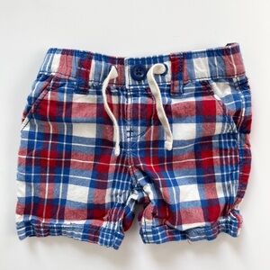 Gap Plaid Kids Shorts - Red and Blue